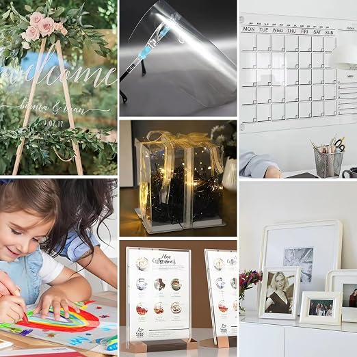 10-Pack of 12×12"×0.02" PET/Plexiglass Sheets, Transparent Flexible Plastic - Image 7