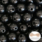 100 Pieces Black Wood Beads - 20mm by SMANTA