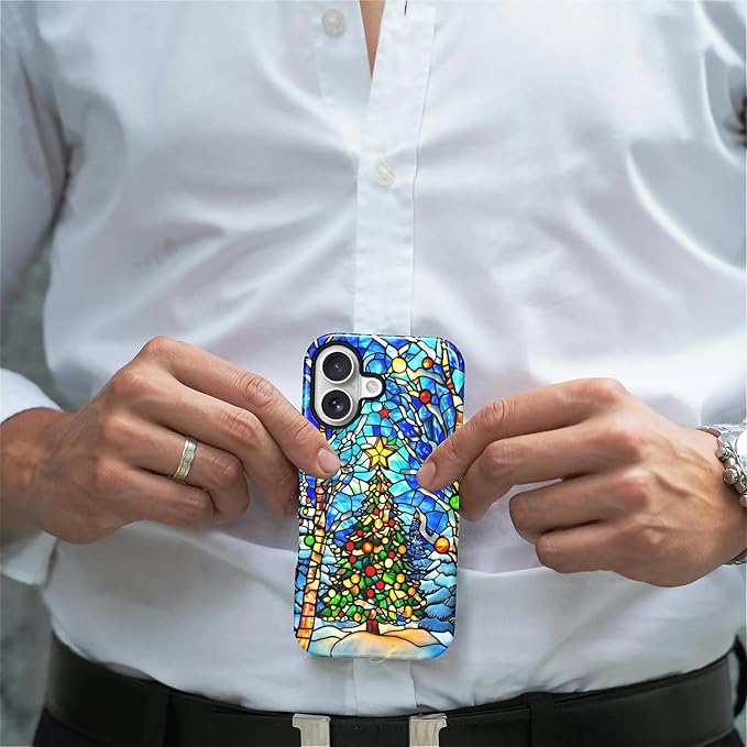 Case for iPhone 17, Scratch Resistant Hybrid Double Layer Hard Shell，Christmas - Image 6
