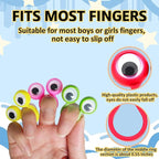 100 PCS Eye Finger Puppets Toys Set, Wiggly Eyeball Finger Puppet Eye On Rings - Image 5