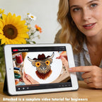 Highland Cow Embroidery Kits for Beginners Adults, Animal Hand Embroidery - Image 2