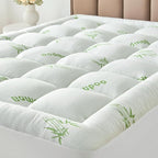 Queen Size Mattress Topper Viscose Derived from Bamboo, Soft Thick Pillow Top by SurChic