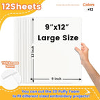 New brothread - 16 Options- 12PCS Embroidery Puffy Foam 9″x12″ Large Size 3MM - Image 2