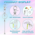 40 Pcs Beadable Keychains Bulk Kit – DIY Keychain Making Supplies - Image 3