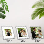Silver 6x6'' Wave Design Picture Frame - Image 3