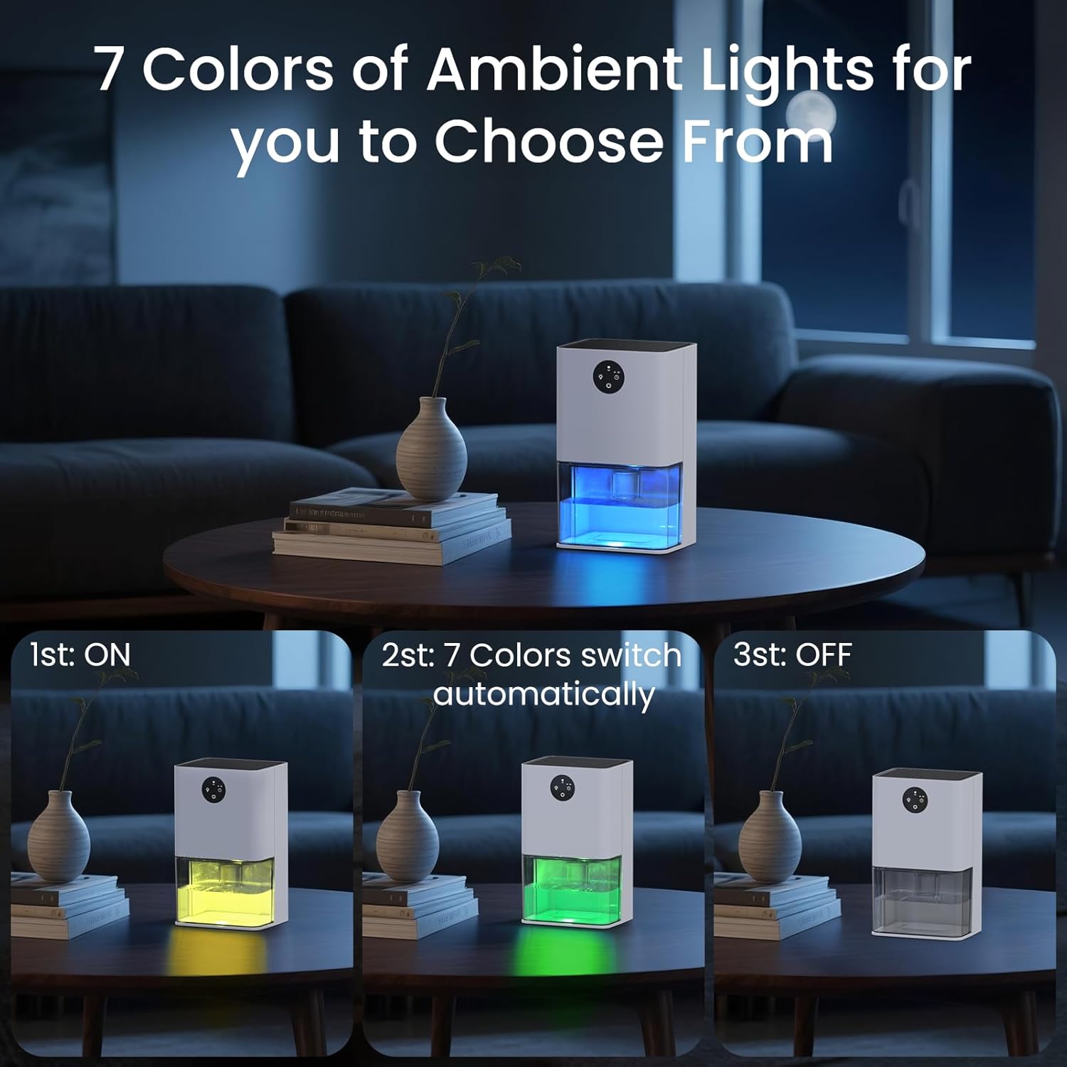 Dehumidifier, 50 OZ Small Dehumidifiers for Room for Home, Quiet with Auto Shut Off, Dehumidifiers for Bedroom (300 sq. ft), Bathroom, RV, Closet