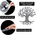 GORGECRAFT 12"X12" Large Tree of Life Templates Round Celtic Triquetra Knot - Image 3