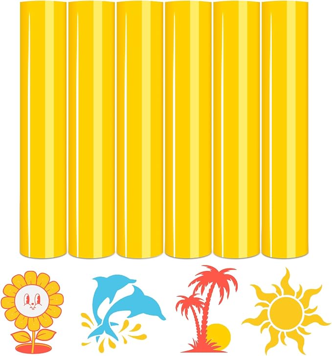 Tintnut Carrot Yellow Neon Heat Transfer Vinyl, easy cut & weed, stretch by Tintnut