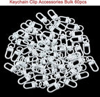 Keychain Clasp Keychain Clip Accessories Bulk 60pcs Colorful Lobster Claw Clasps - Image 2