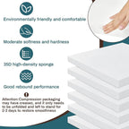 Frienda 6 Pack 1" X 24" X 24" Upholstery High Density Foam Cushion White - Image 3