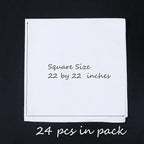 White Bandana for Tie Dye Party Supplies Plain Solid Cotton Large Headband Head - Image 2