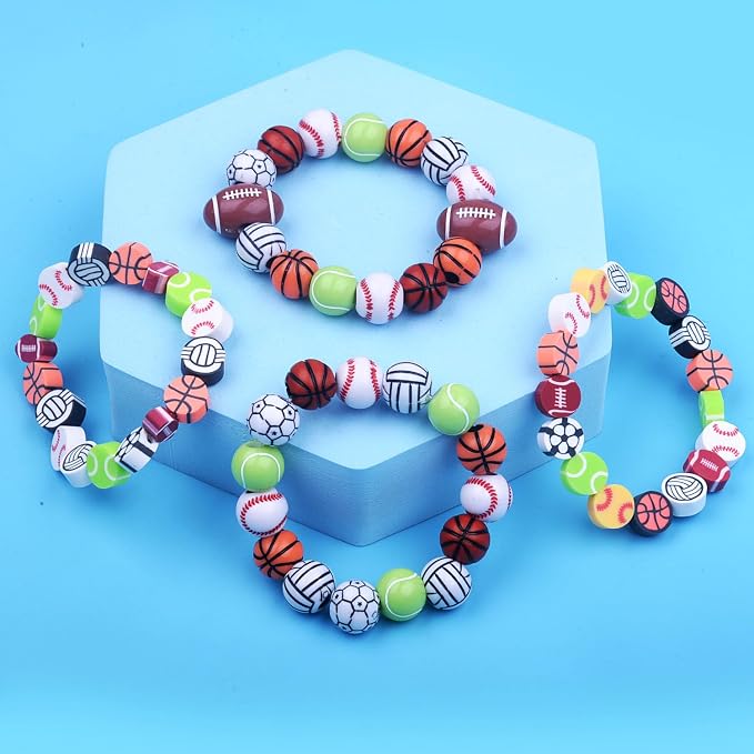 2480pcs Sports Ball Polymer Clay Beads Charms - Image 5