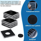 20 Pcs Adjustable Acrylic Coin Holder, Coin Collection Cases - Image 3