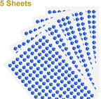 HARFINGTON 5 Sheet/800pcs Rhinestone Adhesive Stickers Self Adhesive Acrylic - Image 3