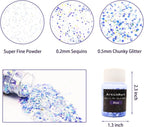 Glow in the Dark Glitter, 12 Colors Chunky Glitter - Image 3