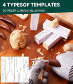 Wood Carving Kit, Deluxe Whittling Kit, 9 Wood Carving Knives 5 Chisels 4 Blocks - Image 6