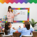 70Ft Shine Rainbow Bulletin Board Borders，Scalloped Poster Boards Decorations - Image 6