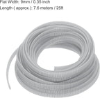 uxcell PET Expandable Sleeving 25ft 1/4" Gray Cable Management Sleeve Cord - Image 3