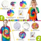 DIY Tie Dye Kits, Emooqi 32 Colours All-in-1 Tie Dye Set Contain 32 Bag Pigments - Image 5