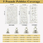 FANTIAN 10 lbs White Gravel for Aquarium, 2-3 Inch Large Pebbles for Planters - Image 3