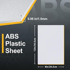 Plastic Sheet 8" x 12" x 0.06", Abs Plastic Sheets 6 Pack - Image 2