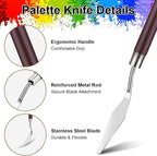 EEEKit 27 PCS Palette Knife Set, Stainless Steel Spatula Pallet Knife - Image 2