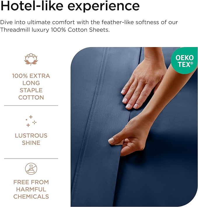Threadmill Luxury 800 Thread Count 100% Cotton Sheets - Image 3