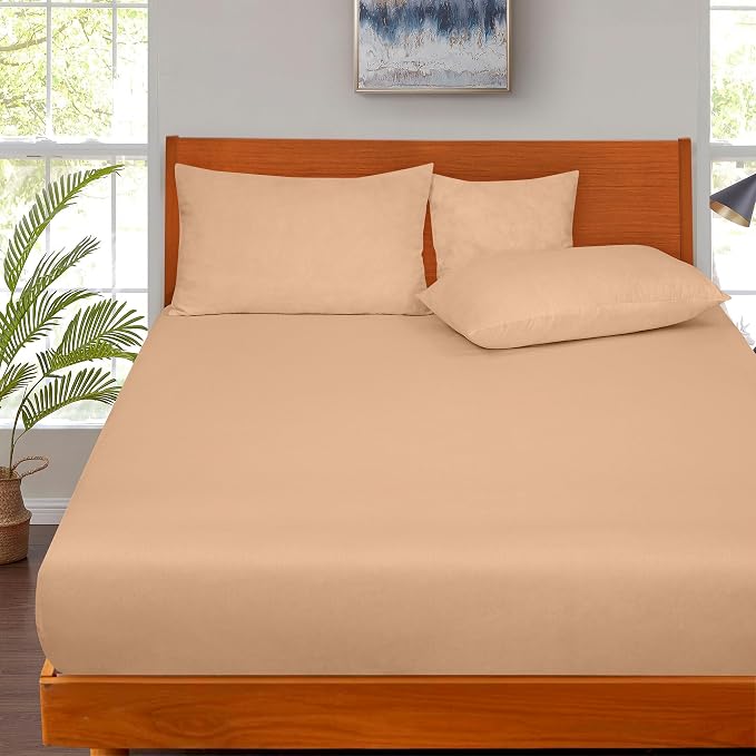 ROYALE LINENS 300 Thread Count 100% Long Staple Combed Cotton Fitted Sheet Full - Image 5