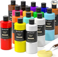 Shuttle Art Acrylic Paint, 15 Pack Acrylic Paint Large Bottle Set, 473ml/16oz by ShuttleArt