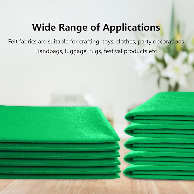 Jtnohx Color Felt, 1 Square Yard Felt Fabric, 1.4mm Thickness Flexible Craft - Image 8