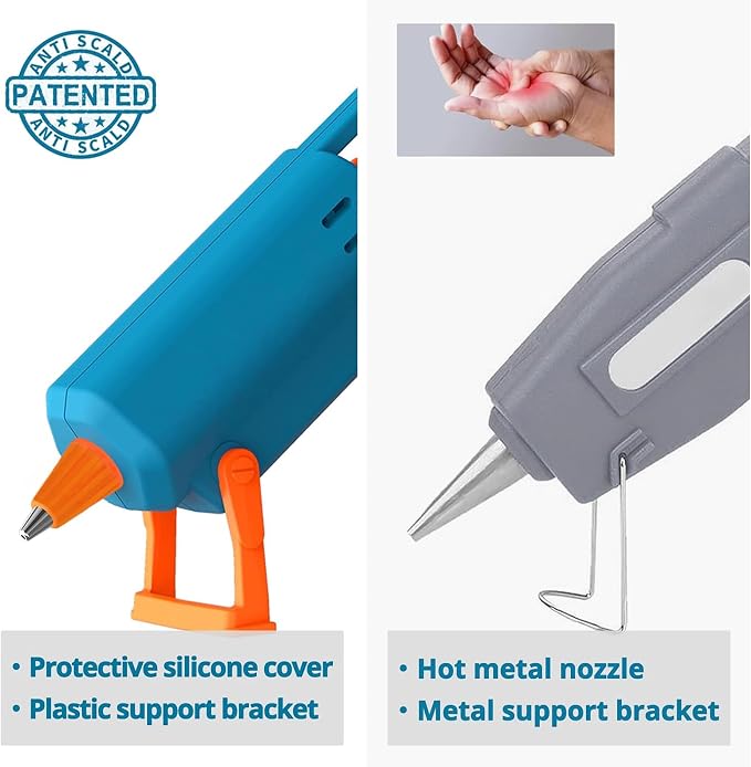 Tilswall Hot Glue Gun Kit with 30 Premius Glue Sticks（130mm x 7mm）, Fast - Image 2