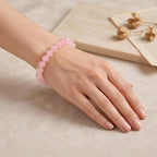 48pcs Natural Matte Pink Quartz Gemstone Beads，8mm Frosted Round Loose Stone - Image 6