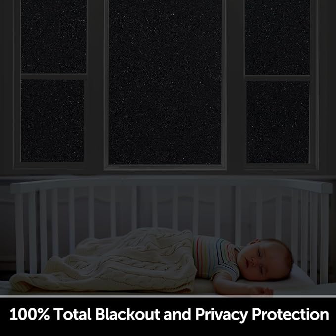 HIDBEA Blackout Window Film, 100% Light Blocking Room Darkening Window Privacy - Image 5