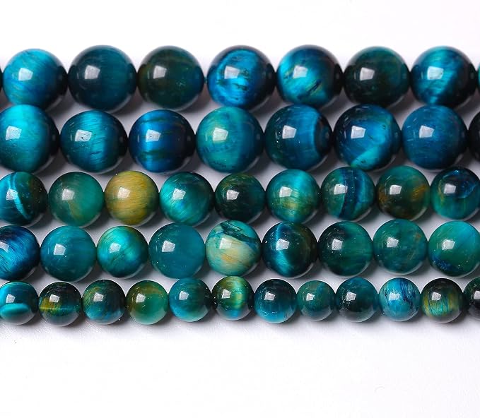 8mm Natural Blue Tiger Eye Stone Beads Round Loose Beads by NaturalStoneBeads