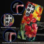 Case for Samsung Galaxy S25 Ultra Case, Vintage Floral Girly Design Hybrid Dual - Image 5