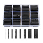 innhom 650pcs Heat Shrink Tubing Black Heat Shrink Tube Wire Shrink Wrap by innhom