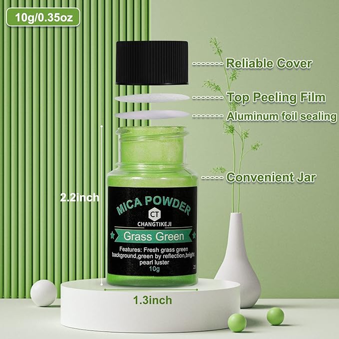 CHANGTIKEJI Mica Powder，36 Colors - 10g/Bottle of Natural Pigment Powder - Image 3