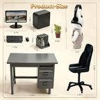 1:12 Scale Dollhouse Office Furniture Set - Image 5