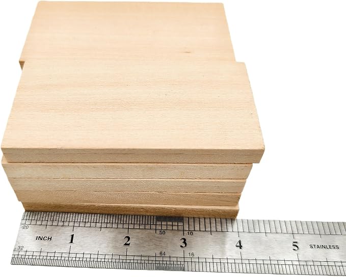 10PCS Unfinished Basswood Blocks - Image 3