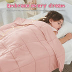 Pink Weighted Blanket Kids 5lbs, Cooling Heavy Throw Blanket - Image 4