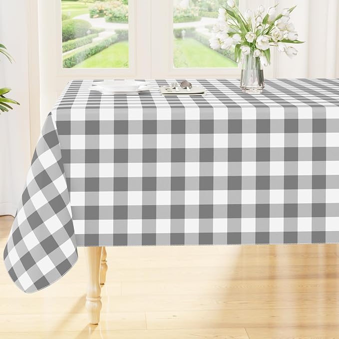Smiry Square Table Cloth, Waterproof Vinyl Tablecloth by Smiry