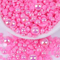 2000PCS AB Color Imitation Half Round Pearls Bead Loose Beads Gems, Mixed Sizes by UYTRDVG
