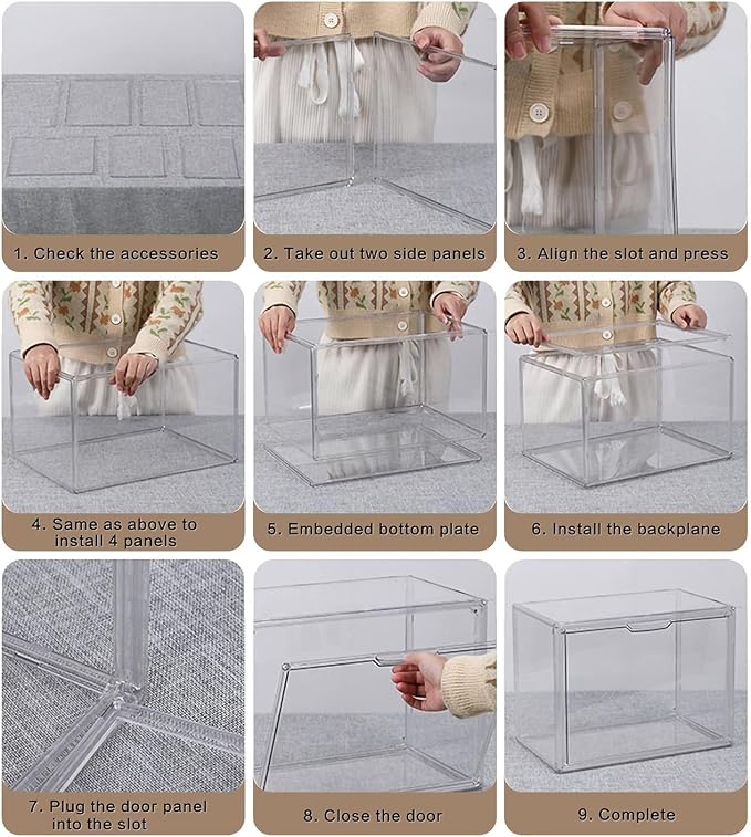 GUDEMAY Clear Stackable Plastic Storage Bins - Image 7