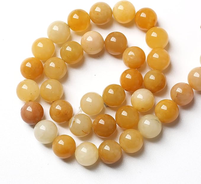 90PCS 8mm 45pcs Natural Yellow Aventurine Jade Beads Round Loose Beads Energy - Image 5