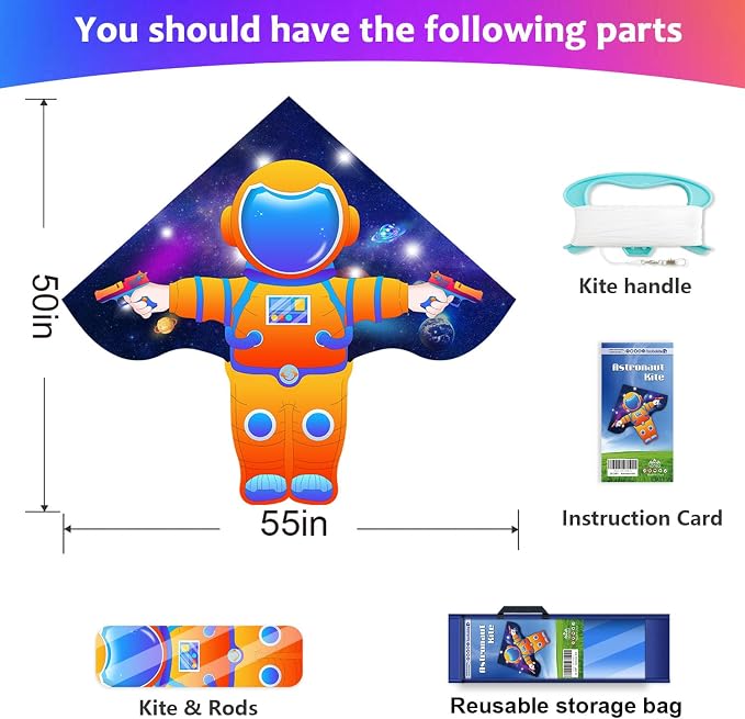 HONBO Large Delta Kite for Kids & Adults, Extremely Easy to Fly Kite for Beach - Image 2