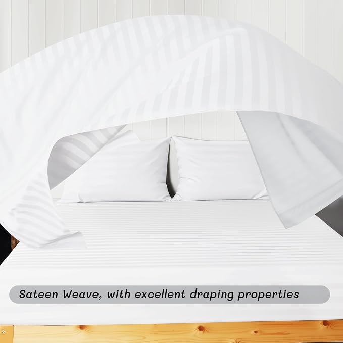Cotton Flat Sheets Only, 600 TC 100% Cotton Flat Sheet Top Sheet Only, TwinXL - Image 9