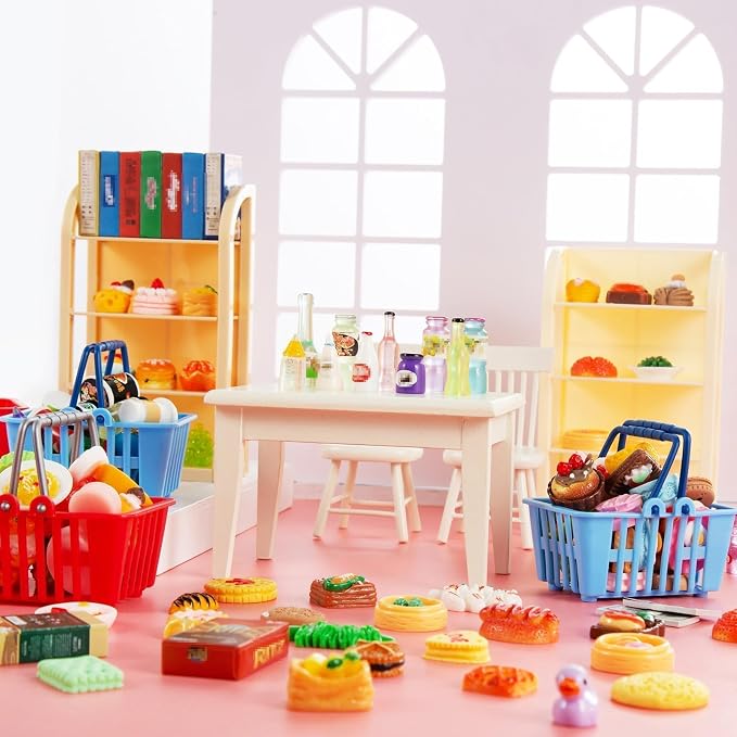 164pcs Miniature Supermarket Shelves Furniture Model 4 Layers Shelf Display - Image 4