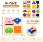 Wooden Shape Color Sorting Puzzle Toys - Image 2
