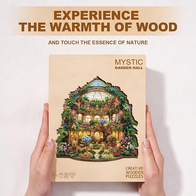 Mystic Garden Hall Puzzles Adults Gifts Wooden 270 Pieces 13.4 * 13.4in - Image 8