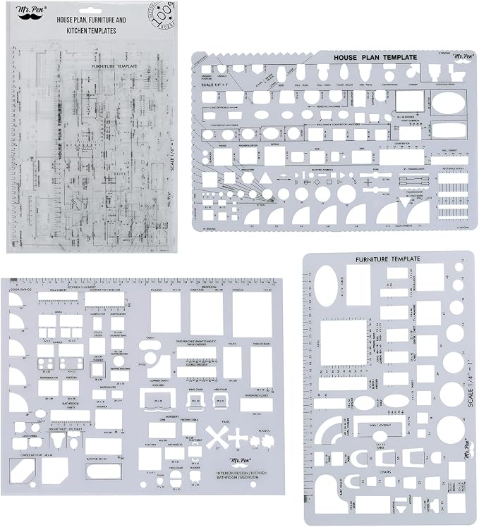 Mr. Pen- House Plan, Interior Design and Furniture Templates | Clear Flexible by MrPen